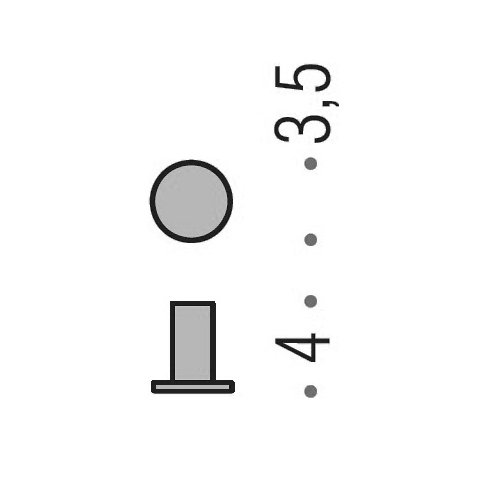Colombo Basic Крючок круглый, цвет: хром