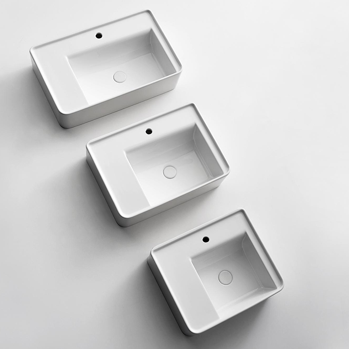 Simas Ratio Раковина чаша подвесная 65x46xh18 см, с 1 отв. для смесителя, без перелива, цвет: белый