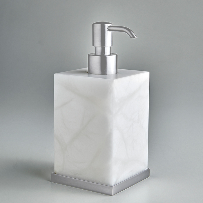 3SC Baster Square Дозатор для жидкого мыла, настольный, цвет: алебастр/хром