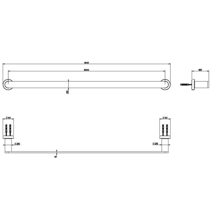 Gessi Emporio accessories Полотенцедержатель, 60 см, цвет: Finox Brushed Nickel