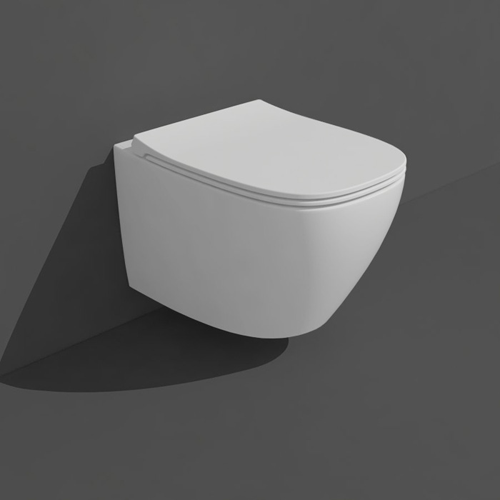 Simas Juniper Унитаз подвесной 53x37см, слив TORNADO (green vertigo), цвет: белый глянец