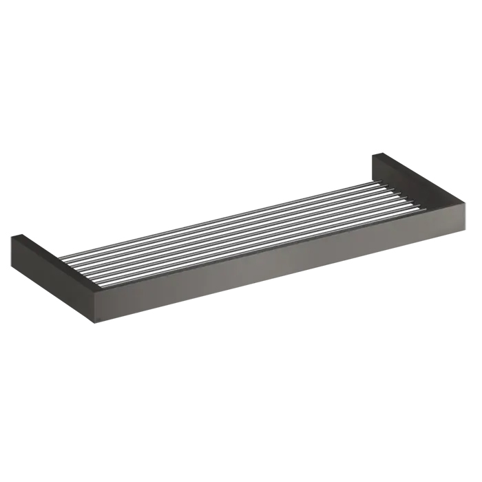Gessi Rettangolo Полочка 60см широкая, цвет: шлифованный черный металлик