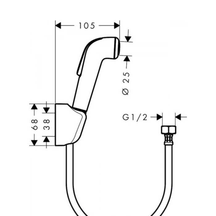 Hansgrohe Talis S Гигиенический душ, цвет: белый