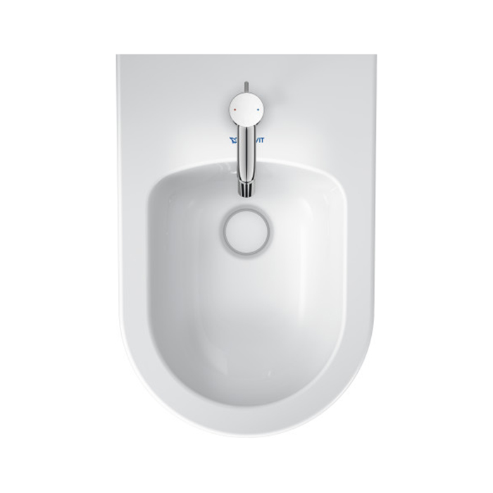 Duravit White Tulip Биде напольное 37x58х42 см, с переливом, с 1 отв., WonderGliss, цвет: белый