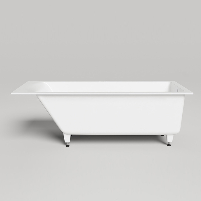 Salini Cascata Ванна встраиваемая, с прямоугольной чашей, 180x80x60см., регулируемые ножки, материал: S-Sense, цвет: белый.