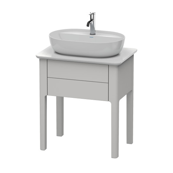 Duravit Luv База напольная 68.8x45х74.3см., с 1 выдв. ящиком, каменной столешницей и раковиной, цвет: скандинавско белый шелковисто-матовый