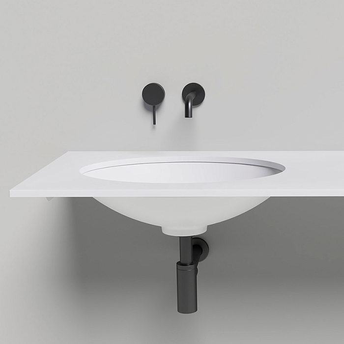 Salini Marea 11 Раковина врезная снизу 55х40х13.5см., без отв., без перелива, мат-л: S-Sense, цвет: белый