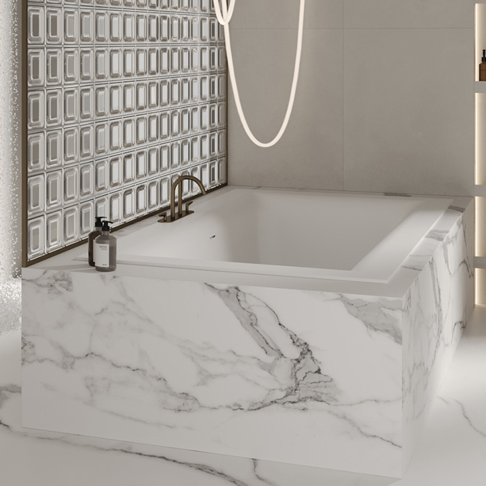 Salini Ariosa Axis Ванна 210х100х65см., встраиваемая, S-Sense, с донным клапаном "Click-Clack", сифоном, слив-переливом, ножками, цвет: белый глянцевый