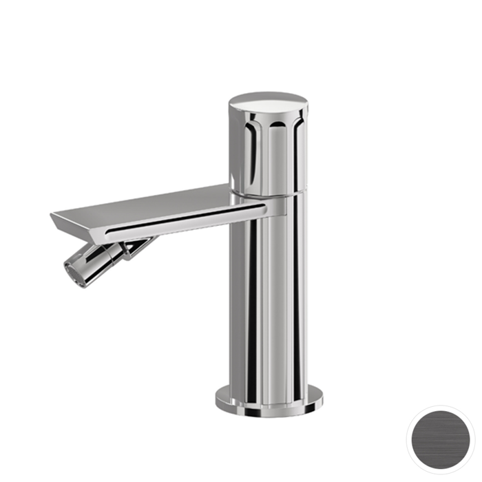 Newform Ionika Смеситель для биде, на 1 отв, излив: 11.7см., цвет: PVD brushed stainless Stell