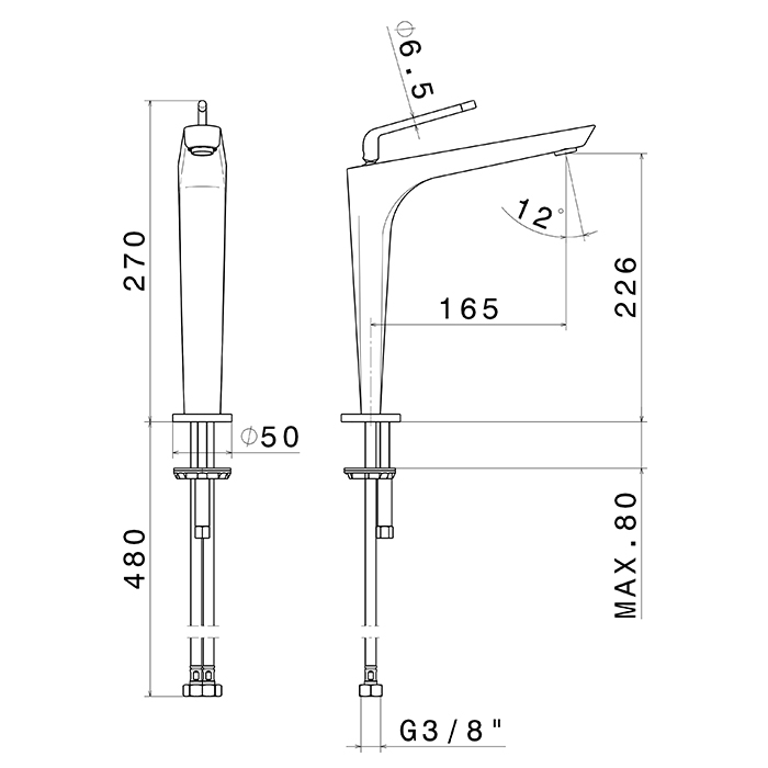 Newform O'Rama Смеситель для раковины, 1 отв., высокий, цвет: copper satin