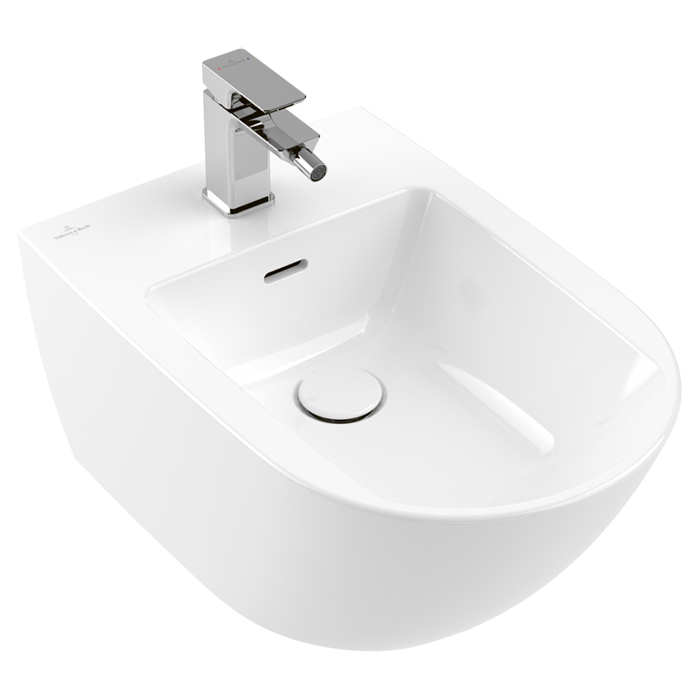 Villeroy&Boch Subway 3.0 Биде подвесное 37.5х56х27см., с 1 отв., цвет: альпийский белый