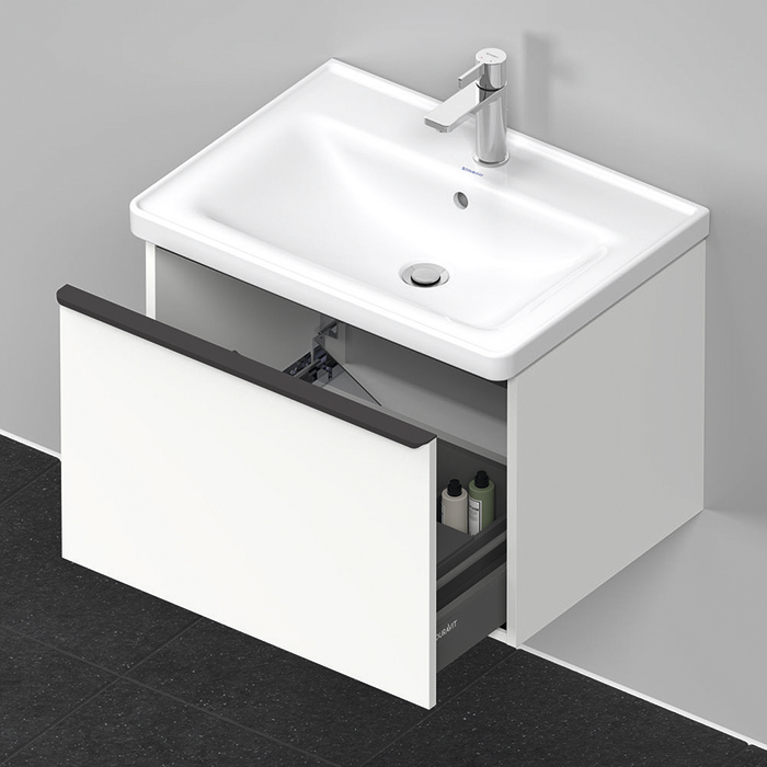 Duravit D-Neo Тумба с раковиной 63.4x45.2хh44см., с 1 ящиком, подвесная, цвет: белый матовый