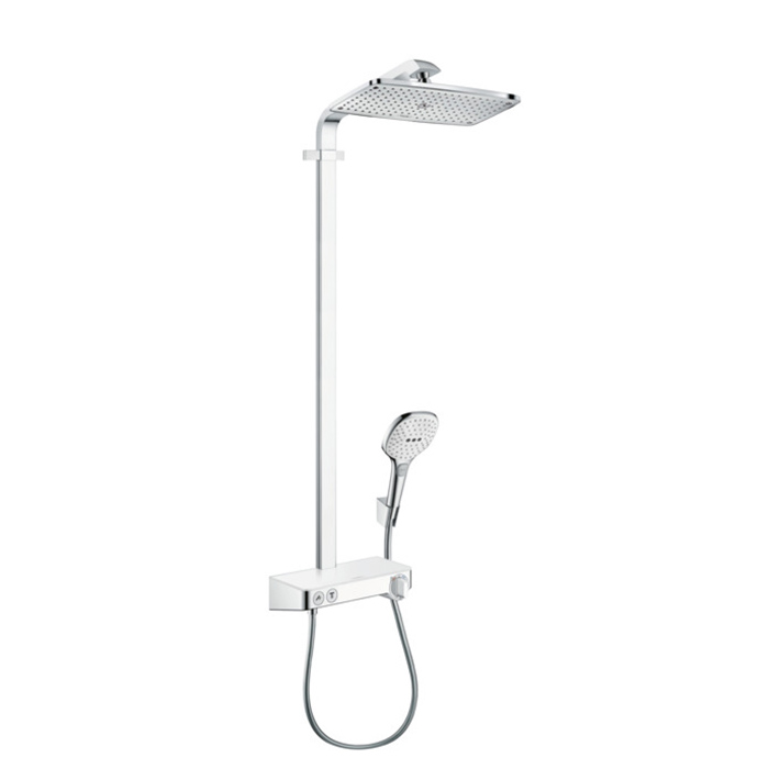 Hansgrohe Raindance Select E 360 Showerpipe 1 jet Душевая система, с верхним душем 36х19см., ручным дешем, и термостатическим смесителем, цвет: хром/белый