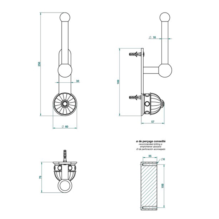 THG Amboise Malachite Держатель туалетной бумаги, подвесной, цвет: золото