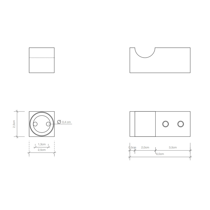 Decor Walther Corner HAK4 Крючок подвесной, цвет: золото