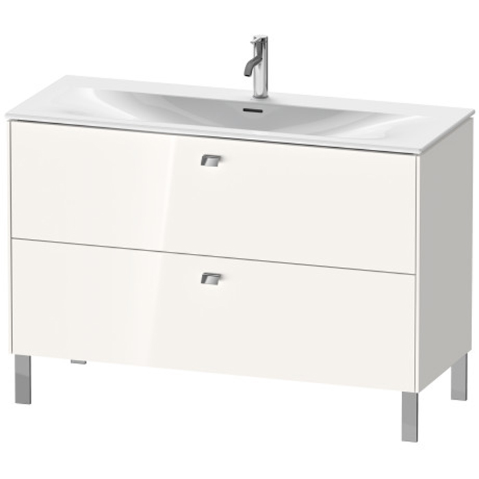 Duravit Brioso База напольная 122x47.9x68.5см с раковиной, 2 ящика, цвет: глянцевый белый