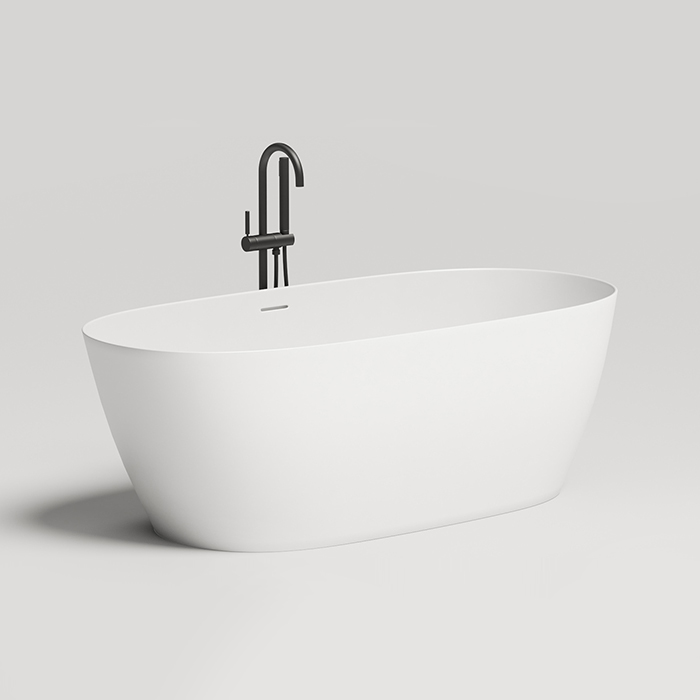 LOFO by Salini Ванна отдельностоящая 170х80см, донный клапан, сифон, слив-перелив, материал: Solid Surface, цвет: белый матовый