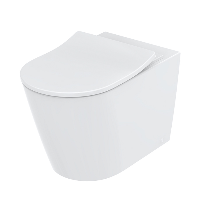 TOTO RP Унитаз напольный 38x64см, безободковый, Tornado, сиденье Slim микролифт, цвет: белый