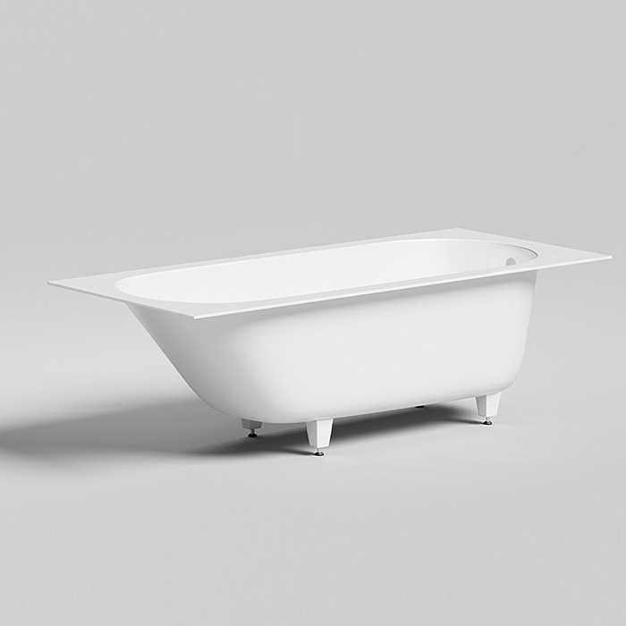 Salini Ornella Встраиваемая ванна 180х80х60cм, овальная чаша, S-Sense, цвет: белый глянцевый