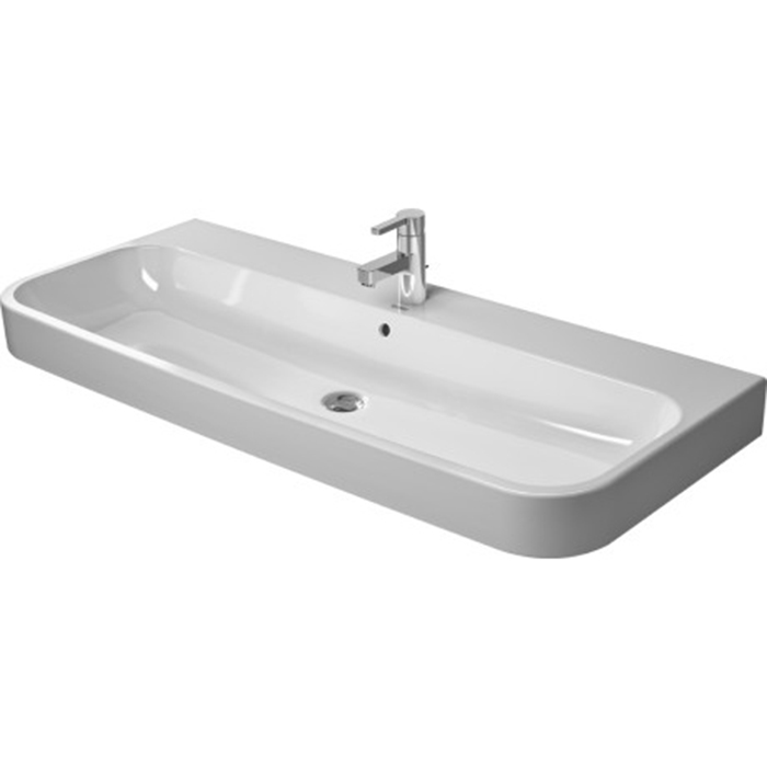 Duravit Happy D.2 Раковина 120x50.5 см, 3 отв., с переливом, цвет: белый