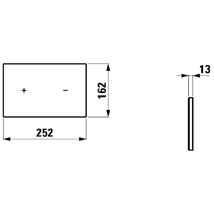 Laufen  Installation System LIS Клавиша смыва, 25x1.5x16см., AW4 двойной смыв, бесконтактная, цвет: белый