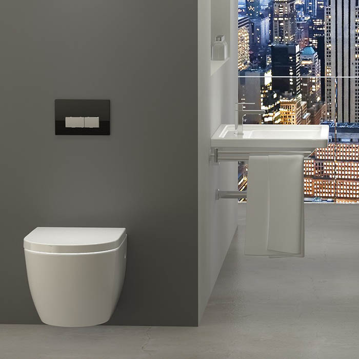 Duravit Darling New Унитаз подвесной компакт с вертикальным смывом, вкл. крепление Durafix, 36x48.5см, Цвет: Белый