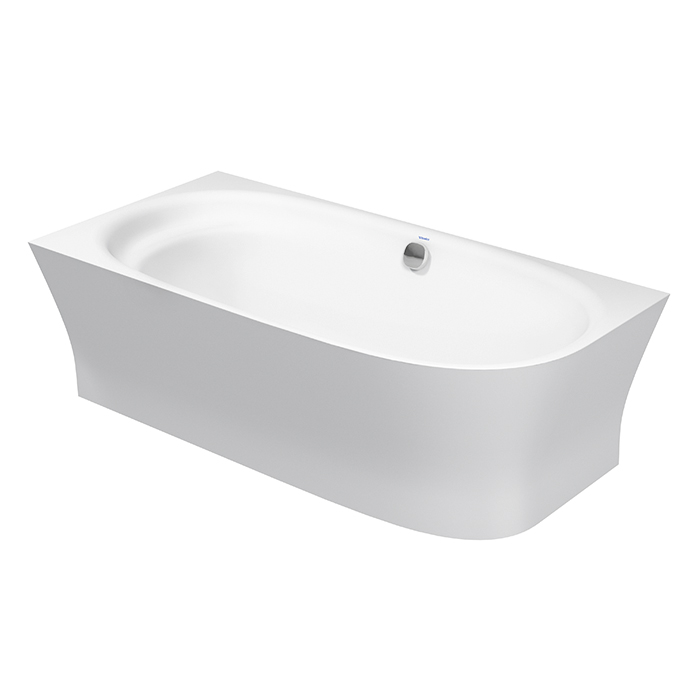 Duravit Cape Cod Ванна угол слева, с бесшовной панелью и ножками 190x90см с наклоном для спиныl, цвет: белый