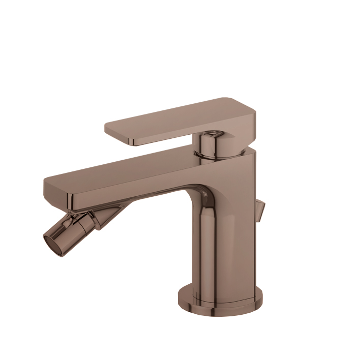 Newform B-Easy Смеситель для биде, 1 отв., с донным клапаном, цвет: copper glossy