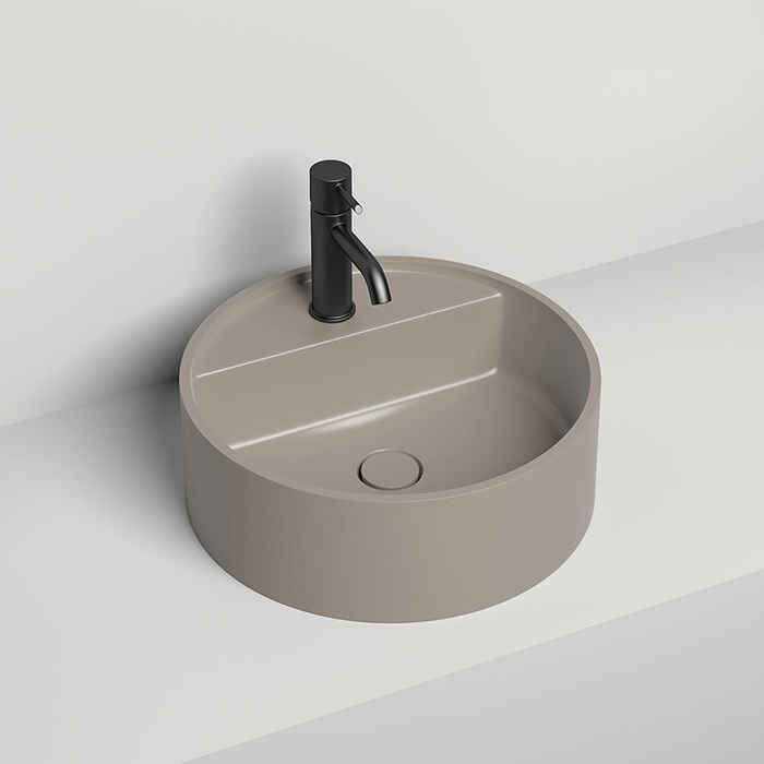 Salini Armonia Top 202 Раковина накладная 45х45х11.6см., с 1 отв., материал: S-Stone, цвет: RAL7006 матовый