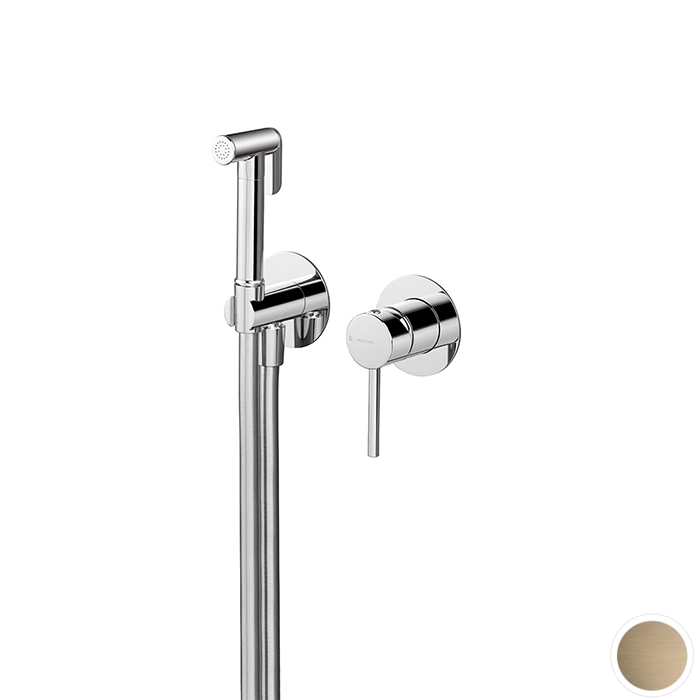 Newform Shut Off Гигиенический душ, внешняя часть, цвет: PVD brushed pale gold