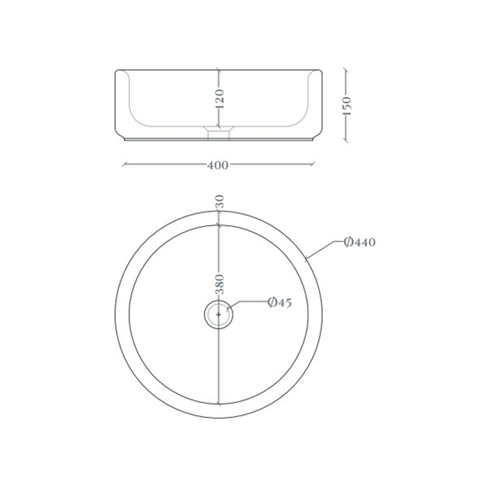 Artceram Wonder 60 Раковина накладная 44см., без отв., покрытие saniglaze, цвет: белый