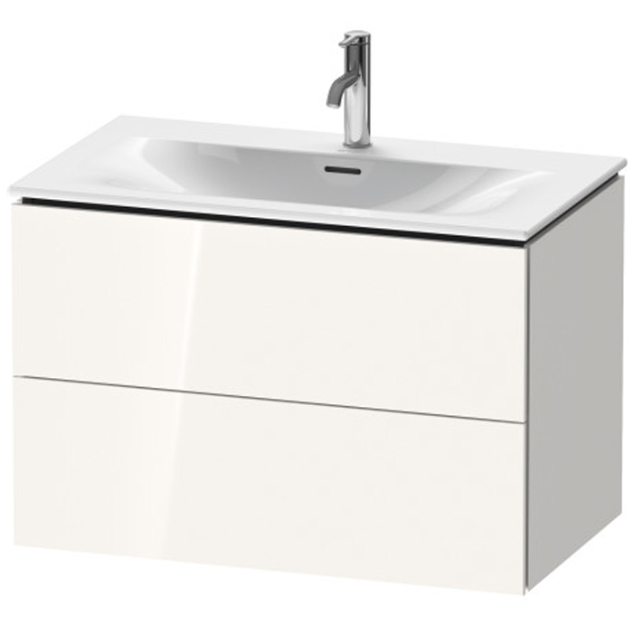 Duravit L-Cube База подвесная 82x48.1x55см с раковиной, 2 ящика, цвет: глянцевый белый