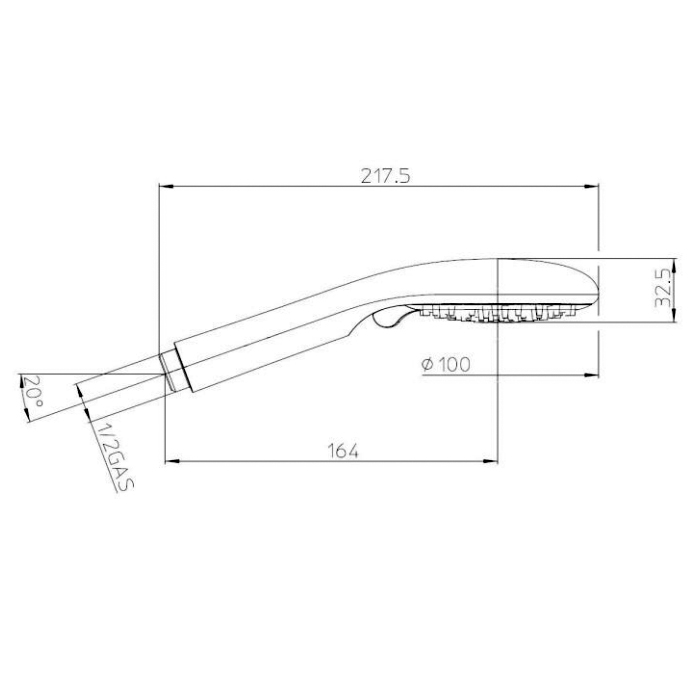 Bossini Syncronia Ручной душ Ø10см., 3 режима, цвет: хром