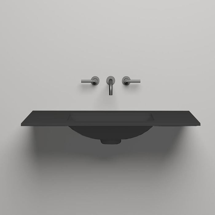 Salini Столешница 100х50х1.5 cм, из материалов S-Stone, цвет: RAL 9011