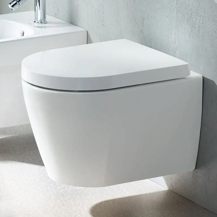 Duravit ME by Starck Унитаз подвесной 48х37см, Compact Rimless без смывного края, с вертикальным смывом, вкл. крепление Durafix, 4,5л. с HygieneGlaze