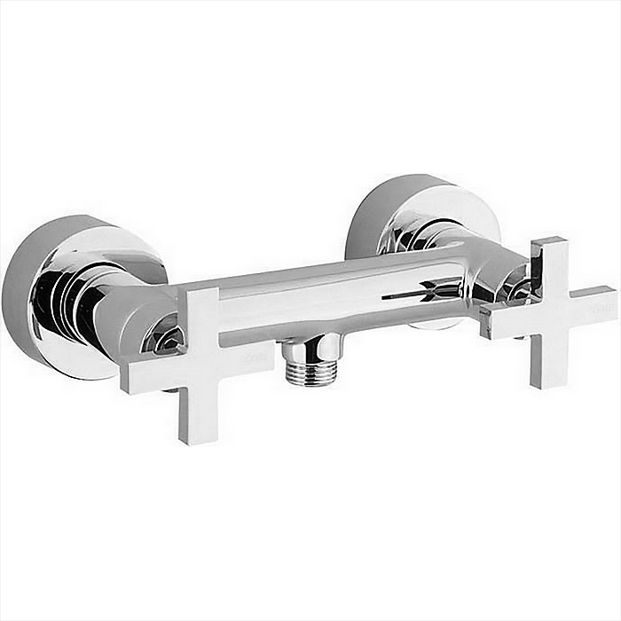 CISAL Barcelona Quad Смеситель двухвентильный настенный для душа, цвет: хром 