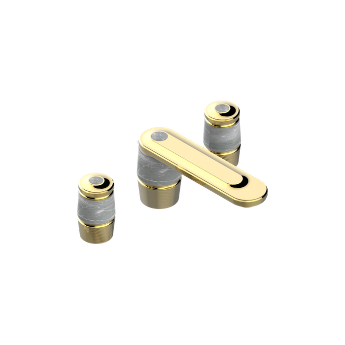 THG CORVAIR FIOR DI BOSCO Смеситель для раковины на 3 отверстия, с донным клапаном, цвет: полированное золото