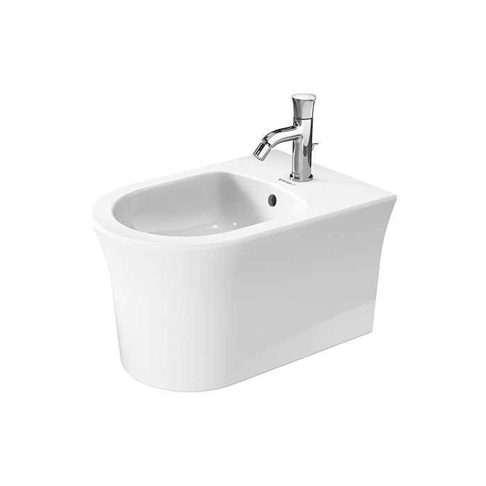 Duravit White Tulip Биде подвесное 37x54 cм, с переливом, с 1 отв., WonderGliss, цвет: белый