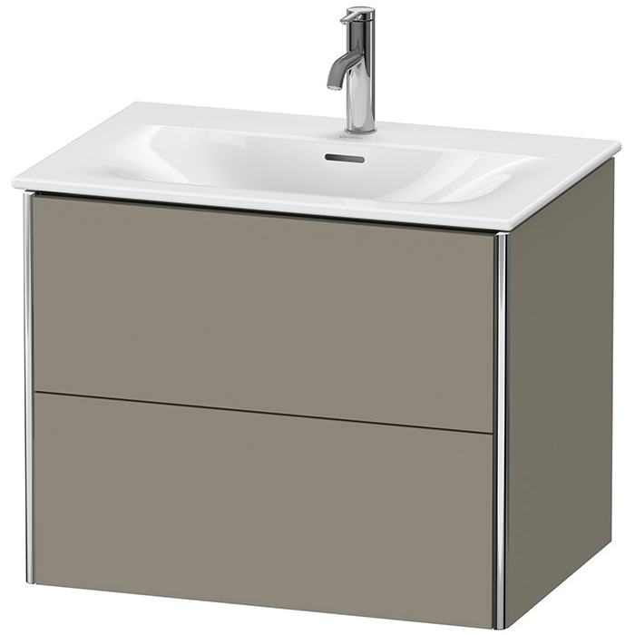 Duravit XSquare Тумба с раковиной 71x47.8х56см., подвесная, 2 яшика, цвет: Stone Grey SaM