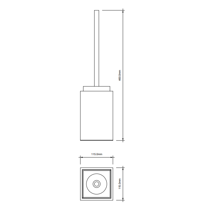 Decor Walther Brownie SBG Ершик для унитаза, напольный, имитация кожи, цвет: бежевый/белый фарфор