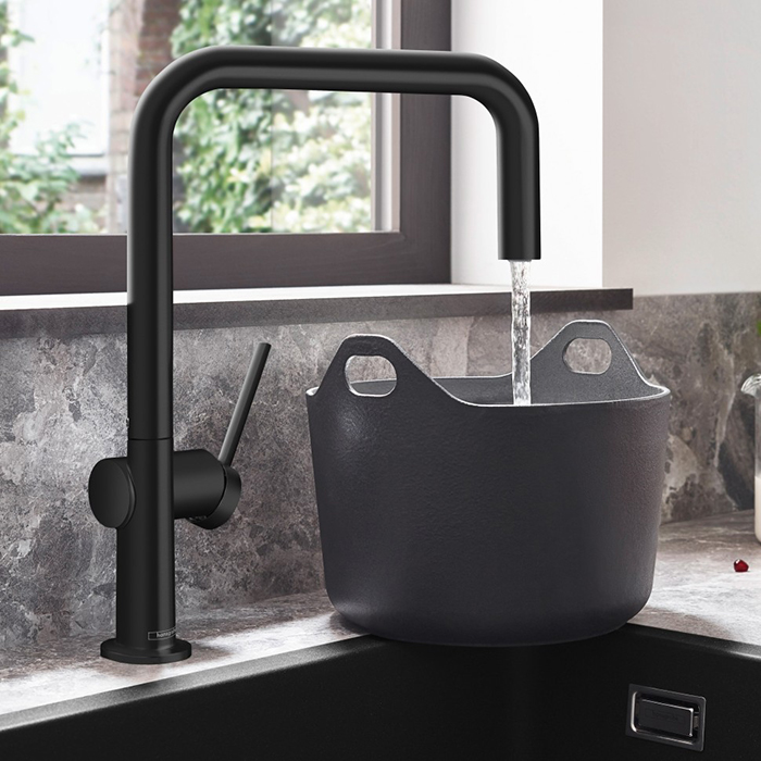 Hansgrohe Talis M54 Смеситель для кухни, 1 отв., цвет: черный матовый