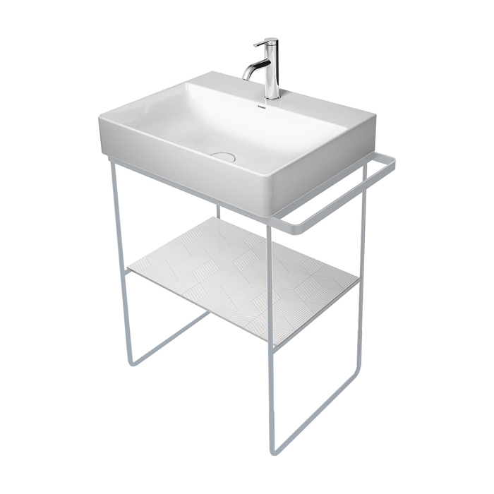 Duravit DuraSquare Консоль металлическая напольная с раковиной 50x47см, с полотенцедержателем, цвет: хром