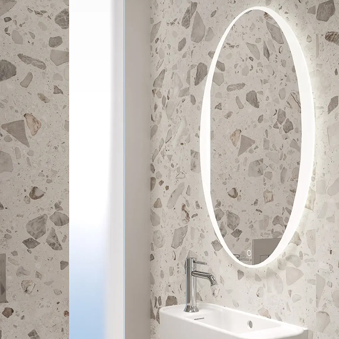 Kerama Marazzi Elegance Зеркало 52см, подвесное, сенсор смена цвета подсветки и диммер, цвет: белый
