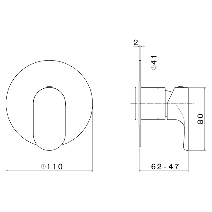 Newform Linfa II Смеситель для раковины, встраиваемый, внешняя часть, цвет: черный матовый
