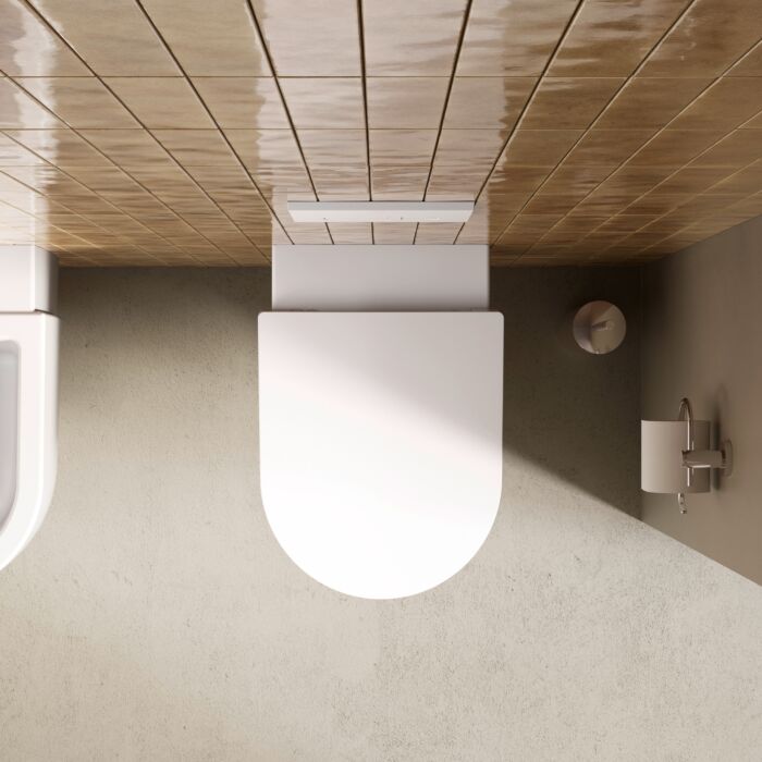 Duravit Balcoon Сиденье для унитаза, с микролифтом, цвет: сталь/белый глянцевый