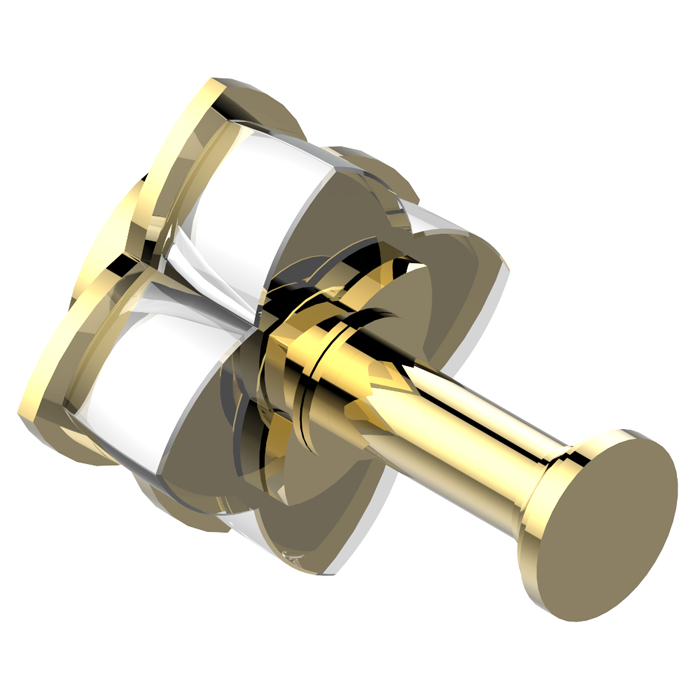 THG Pétale de cristal clair Крючок подвесной, длинный, цвет: золото/прозрачный хрусталь