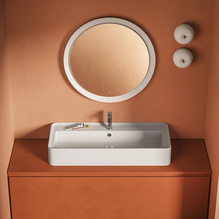 Artceram Rodolfo 100 Раковина накладная 100х45см., с 1 отв., без слив перелива, покр SANIGLAZE, цвет: белый