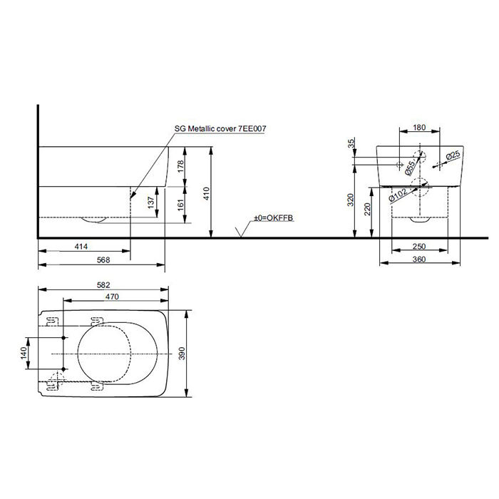 TOTO SG Унитаз подвесной 39x58.2x33см, безободковый, CeFiONtect, Tornado Flush цвет: белый 