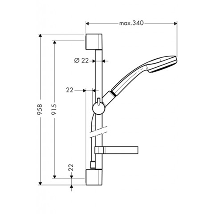 Hansgrohe Crometta 100 1 jet Душевой набор, цвет: хром