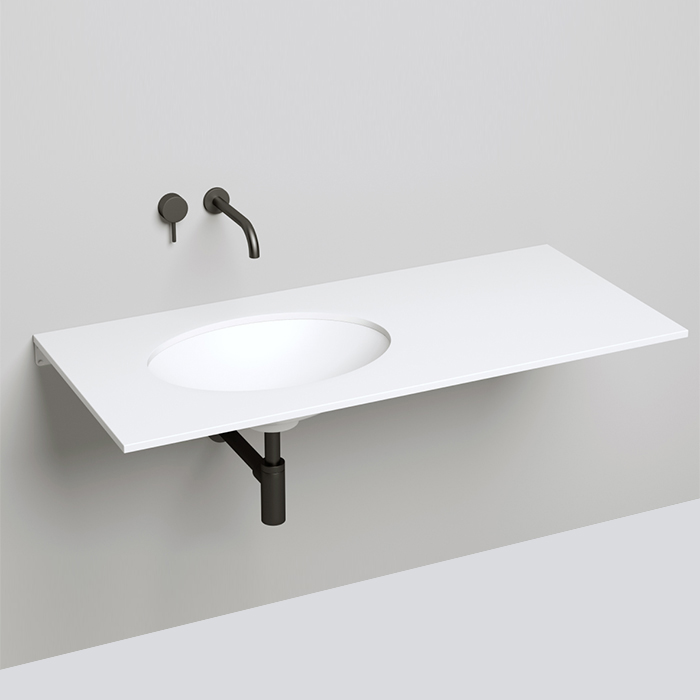 Salini Marea Раковина встраиваемая под столешницу 55х40х13.5см., без отв., без перелива, материал: S-Stone, цвет: белый матовый 